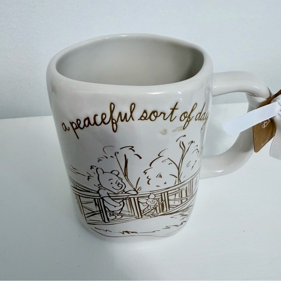 NWT Rae Dunn Disney Winnie the Pooh "A peaceful sort of day" mug with Piglet - Picture 4 of 6